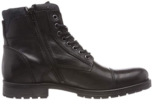 JACK & JONES Jfwalbany Leather Anthracite STS, Men’s Biker Boots, Grey, 10 UK (44 EU)