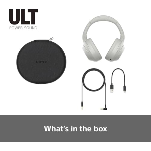 Sony ULT WEAR - Wireless Noise Cancelling Headphones with ULT POWER SOUND, Ultimate Deep Bass, Clear Call Quality, Up to 30hr Battery Life, Alexa & Google Assistant, IOS & Android - Off White