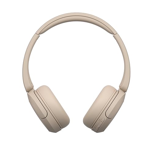 Sony WH-CH520 Wireless Bluetooth Headphones - up to 50 Hours Battery Life with Quick Charge, On-ear style - Beige