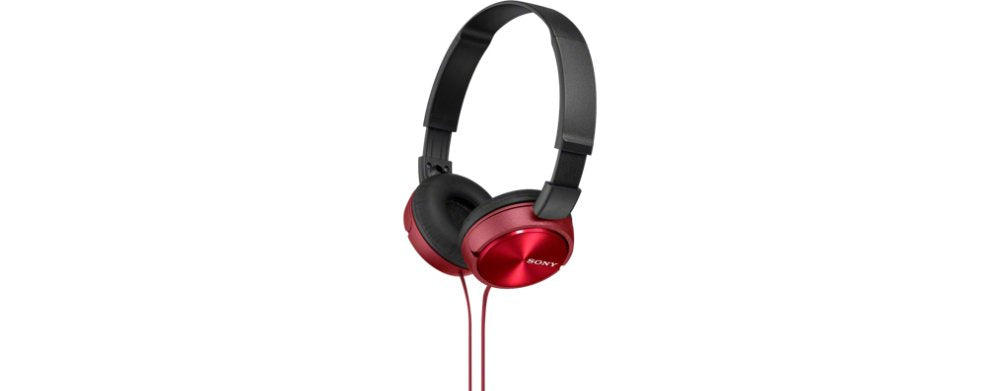 Sony MDR-ZX310 On-Ear Overhead Wired Headphones, Swivel Fold, 3.5mm Headphone Jack - Metallic Red