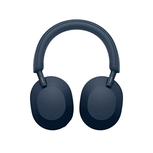 Sony WH-1000XM5 Noise Cancelling Wireless Over-Ear Headphones, Bluetooth, Clear Call Quality, Hi-Res, Up to 30hr Battery Life, Quick Charge, Alexa & Google Assistant, iOS & Android - Midnight Blue
