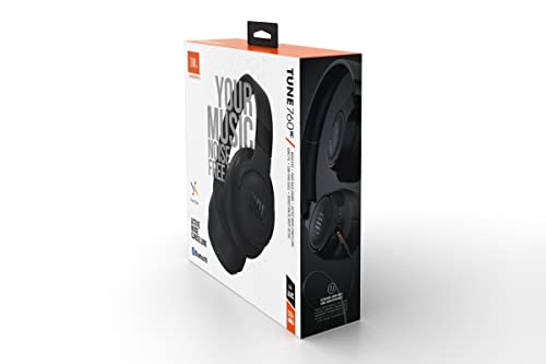 JBL Tune 760 NC Wired and Wireless Over-Ear Headphones with Built-In Microphone, Active Noise-Cancelling and Hands-Free Controls, Black