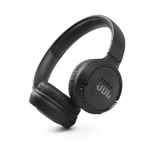 JBL Tune 510 BT Wireless On-Ear Headphones with Bluetooth 5.0 and Speed Charge, Up to 40 Hours Battery Life, Black