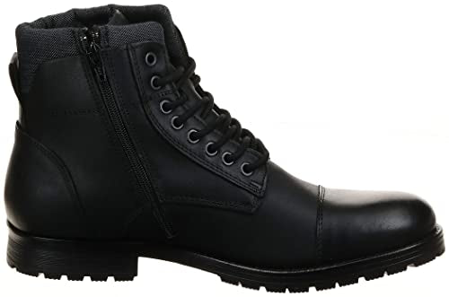 JACK & JONES Jfwalbany Leather Anthracite STS, Men’s Biker Boots, Grey, 10 UK (44 EU)