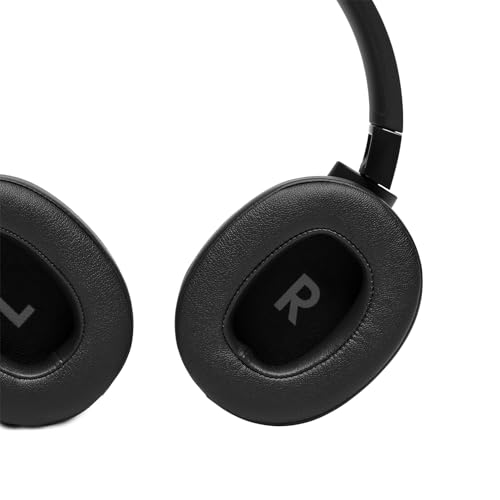 JBL Tune 760 NC Wired and Wireless Over-Ear Headphones with Built-In Microphone, Active Noise-Cancelling and Hands-Free Controls, Black