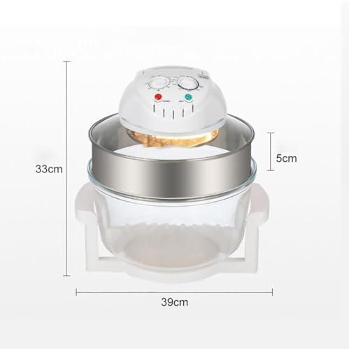 Halogen Oven, Halogen Air Fryer, Healthy Halogen For Baking, Roasting And Grilling, Cook Flavourful Food Without The Oil, 17L Cooker and Lid, Adjustable Temp and Timer