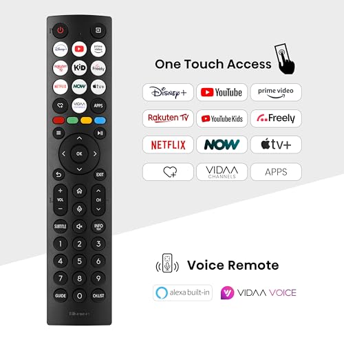 Hisense 75 Inch 4K Mini-LED TV 75U6NQTUK - Quantum Dot Colour, Dolby Vision Atmos, Hi-View Engine, FilmMaker Mode, Vidaa OS with Voice Control, Freely, Youtube, Netflix and Disney+ (2024 Model)