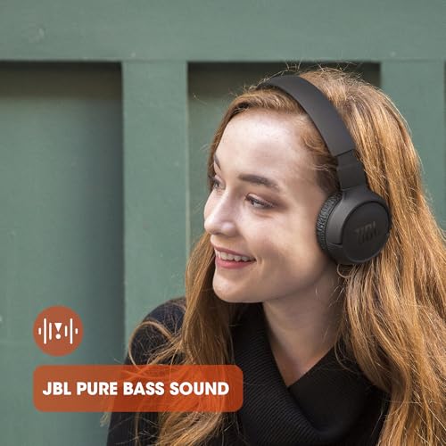 JBL Tune 510 BT Wireless On-Ear Headphones with Bluetooth 5.0 and Speed Charge, Up to 40 Hours Battery Life, Black