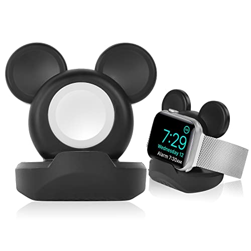 AXFEE Charger Stand Compatible with iWatch, Silicone Dock Holder, Desk Stand, Charging Station Dock Holder Compatible with All Apple Series Ultra/SE/8/7/6/5/4/3/2/1 (Not Include Charger)