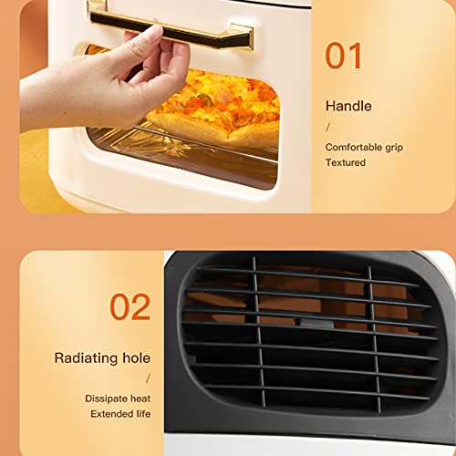 THREMA Air Fryer Toaster Oven Combo, Convection Oven Countertop with Digital Touchscreen, Handle Clip and Roasting Basket, Extra Large Capacity, for Home Kitchen