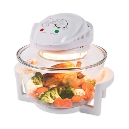 Halogen Oven, Halogen Air Fryer, Healthy Halogen For Baking, Roasting And Grilling, Cook Flavourful Food Without The Oil, 17L Cooker and Lid, Adjustable Temp and Timer