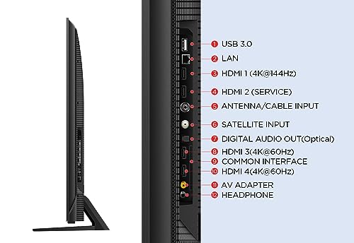 TCL 50QM8B 50-inch QLED Mini LED TV, 4K HDR Premium 1300nits, Smart TV Powered by Google TV (Dolby Vision & Atmos, Onkyo 2.0 sound system, 144Hz Motion Clarity Pro, Hands-Free Voice Control) Black