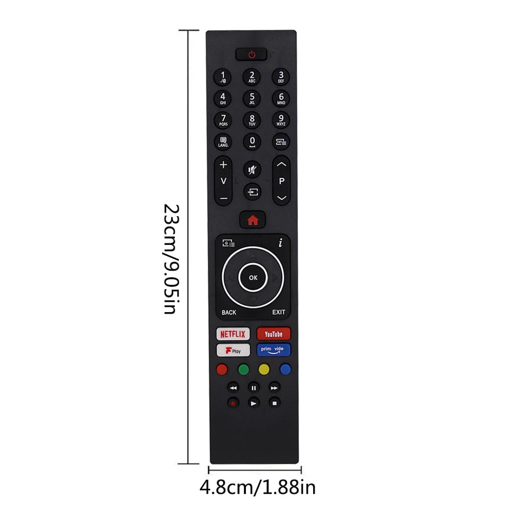 Riry Replacement Universal Remote Control for techwood Logik Digihome Finlux Bush Celcus Polaroid Hitachi VESTEL JVC Remote Control Smart HD LED TV -No additional setup required