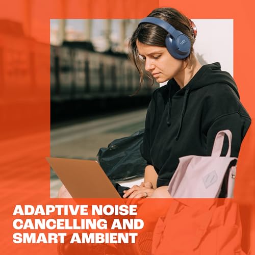 JBL Tune 770 NC Wireless Over-Ear Bluetooth Headphones with Adaptive Noise-Cancelling Technology and 70-Hour Battery Life, Black