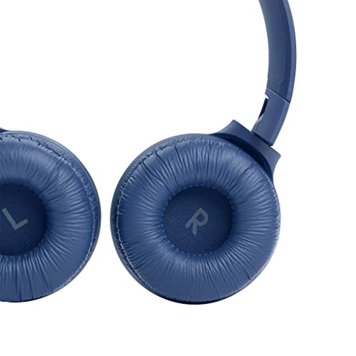 JBL Tune 510 BT Wireless On-Ear Headphones with Bluetooth 5.0 and Speed Charge, Up to 40 Hours Battery Life, Blue