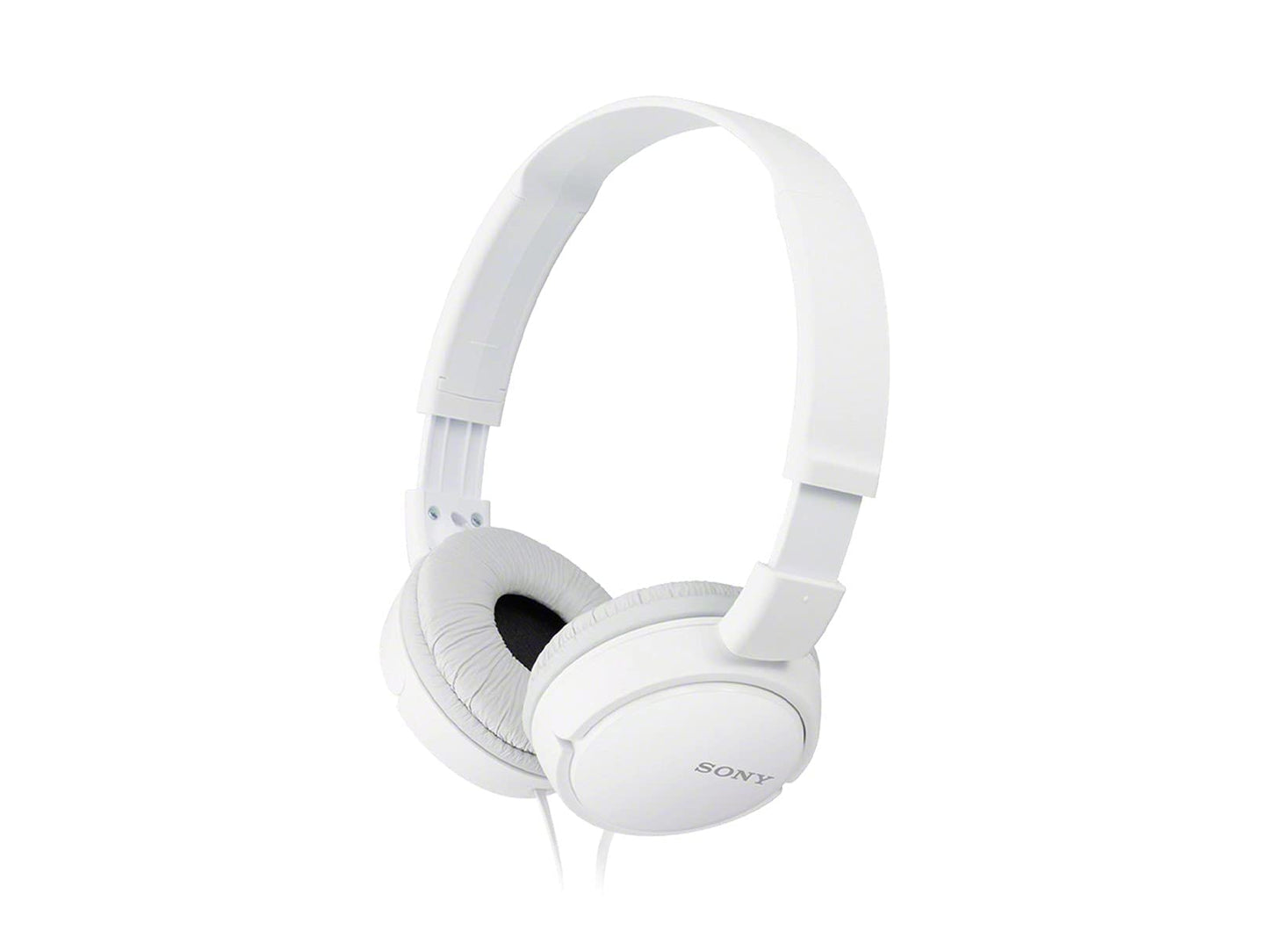 Sony MDR-ZX110 Wired Overhead Headphones, Neodymium Dynamic Drivers, Swivel Fold Design - White