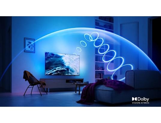 Philips Ambilight The One 43PUS8909 4K LED Smart TV - 43 Inch Display with Pixel Precise Ultra HD Titan OS, Dolby Vision, Dolby Atmos Sound, Works with Alexa and Google Voice Assistant - Black