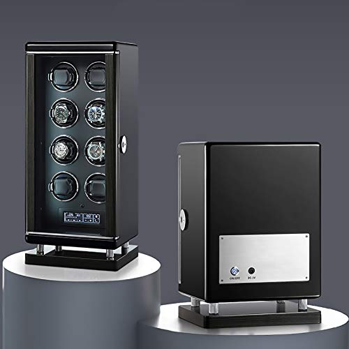 Watch Winder Spinner Winding Box Watch Winders - Luxury Smart Watch Winder Automatic Mechanical Watch Motor Shaker Storage Box with Fingerprint Unlock Watches Rotation Display Holder Watch Winder