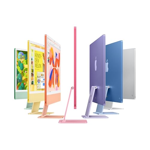Apple iMac All-in-One Desktop Computer with M4 chip with 10-core CPU and 10-core GPU: Built for Apple Intelligence, 24-inch Retina Display, 24GB Unified Memory, 512GB SSD storage; Blue