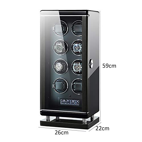 Watch Winder Spinner Winding Box Watch Winders - Luxury Smart Watch Winder Automatic Mechanical Watch Motor Shaker Storage Box with Fingerprint Unlock Watches Rotation Display Holder Watch Winder