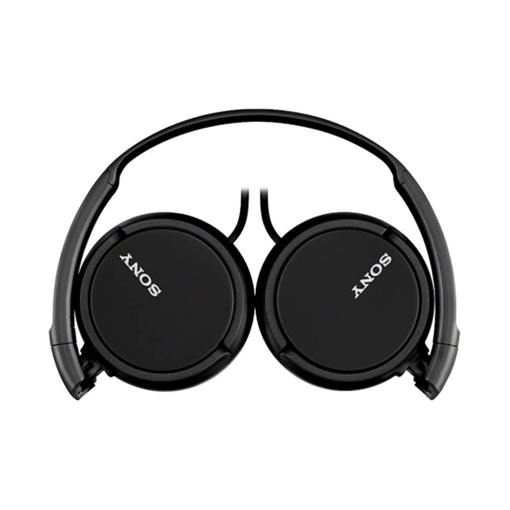Sony MDR-ZX110 Wired Overhead Headphones, Neodymium Dynamic Drivers, Swivel Fold Design - Black