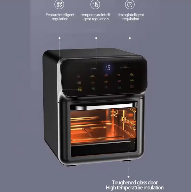 Air fryer, large capacity air fryer, visual smart touch, fully automatic household electric fryer, oil-free multi-function multi-layer oven