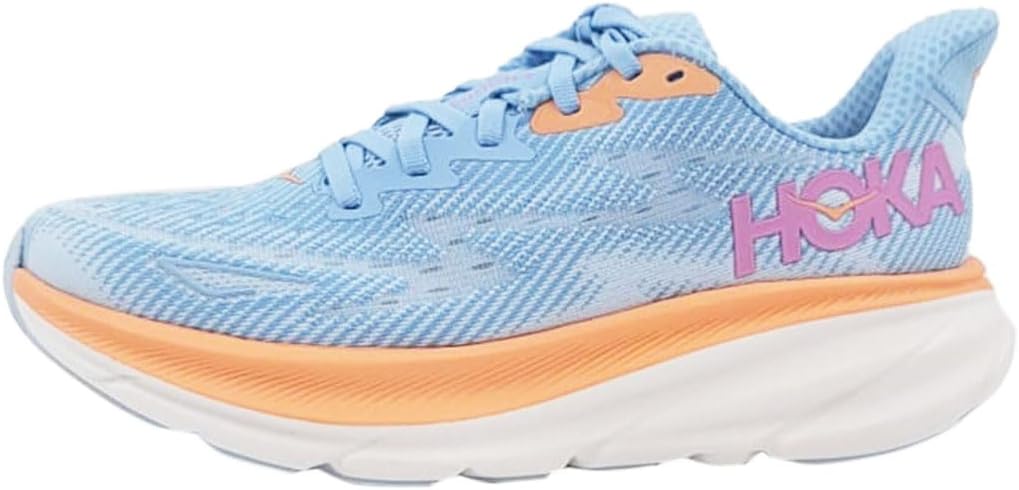 HOKA ONE ONE Clifton 9 Womens Shoes, Airy Blue/Ice Water, 8.5 UK