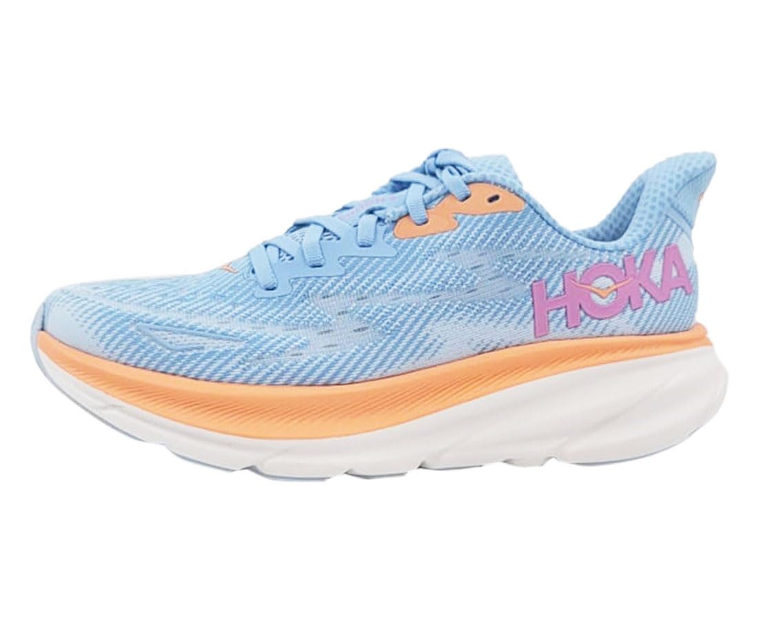 HOKA ONE ONE Clifton 9 Womens Shoes, Airy Blue/Ice Water, 8.5 UK