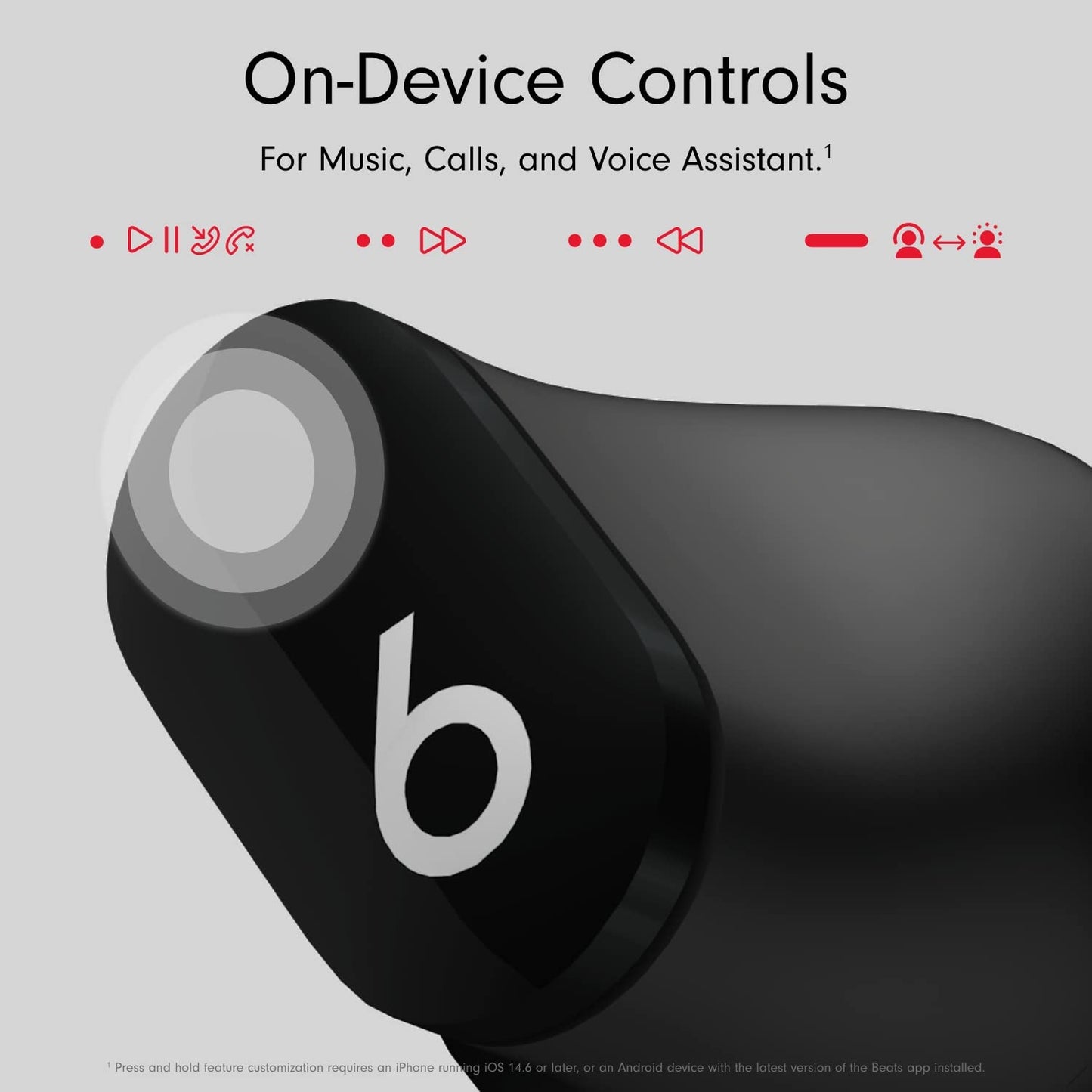 Beats Studio Buds – True Wireless Noise Cancelling Earbuds – IPX4 rating, Sweat Resistant Earphones, Compatible with Apple & Android, Class 1 Bluetooth, Built-in Microphone – Black