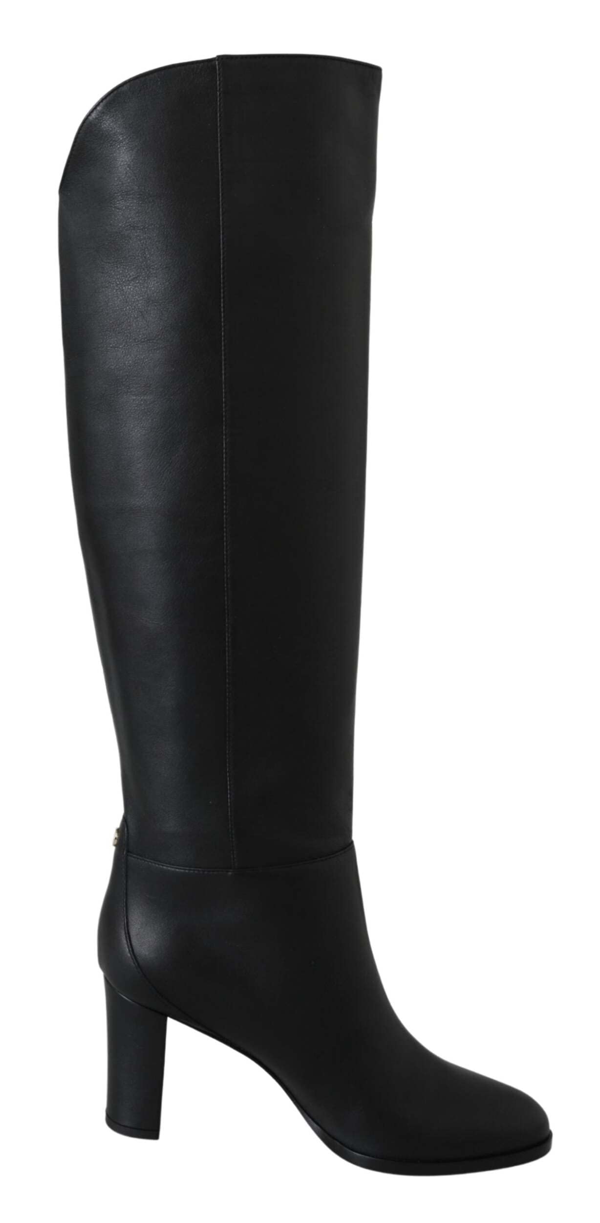 JIMMY CHOO Black Leather Madalie 80 Boots Shoes, Black, 4.5 UK