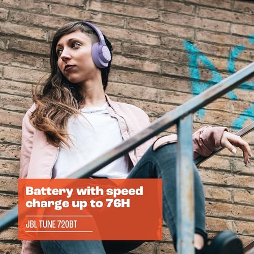 JBL Tune 720 BT Wireless Over-Ear Headphones with JBL Pure Bass Sound, Bluetooth 5.3, Hands-Free Calls, Audio Cable and 76-Hour Battery Life, Black