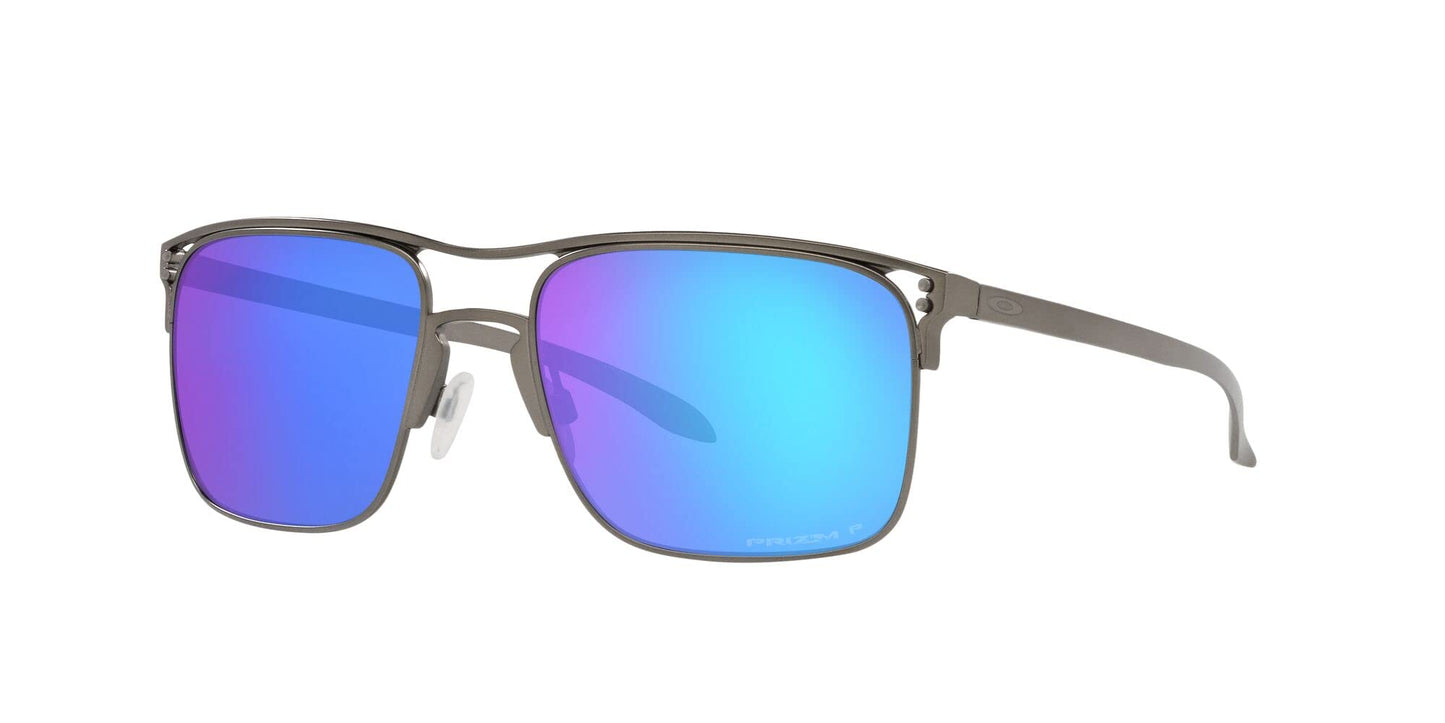 Oakley Men's Wire Tap 2.40 Sunglasses, Matte Ruthenium/Prizm Sapphire, 57/18/139