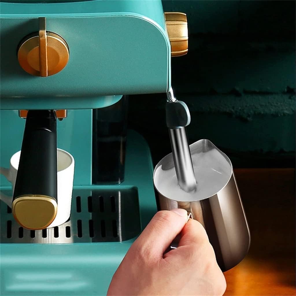 EKSED Coffee Machine Milk Frother Kitchen Appliances Electric Foam Cappuccino Coffee Maker (Color : Green, Size (Green/110