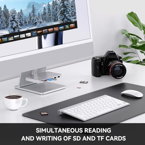Minisopuru iMac USB C Hub - 10Gbps USB A/C for iMac 24 inch 2021-2024 & Studio Display 27 inch, Silver (No SSD Port)