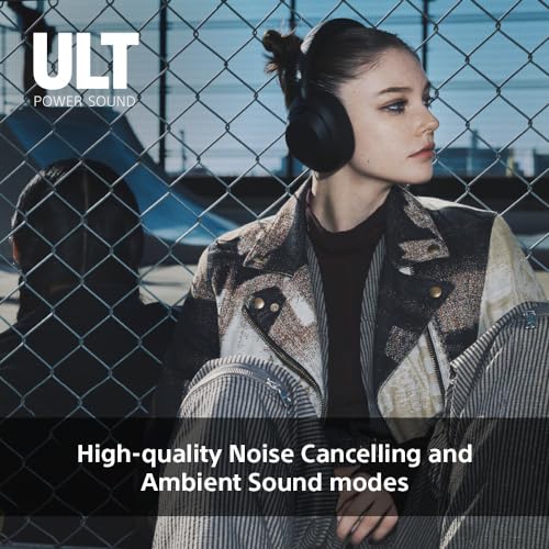 Sony ULT WEAR Over Ear Wireless Noise Cancelling Headphones with ULT POWER SOUND, Ultimate Deep Bass, Clear Call Quality, Up to 30hr Battery Life, Alexa & Google Assistant, IOS & Android - Black