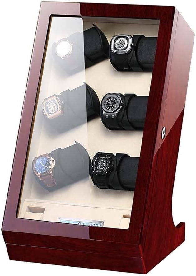 NOALED Wooden Watches Automatic Watch Winder 12+2 Storage Box with LCD Touch Screen Watches Automatic Watch Winder Single