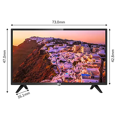 RCA 32 Inch 720P TV, Freeview HD Dolby Digital Audio DVB T2/S2 HD LED Backlighting Display TV, HDMI USB Earphone Output Media Player Monitor PS5 Xbox, Small TV for Bedroom Kitchen Black