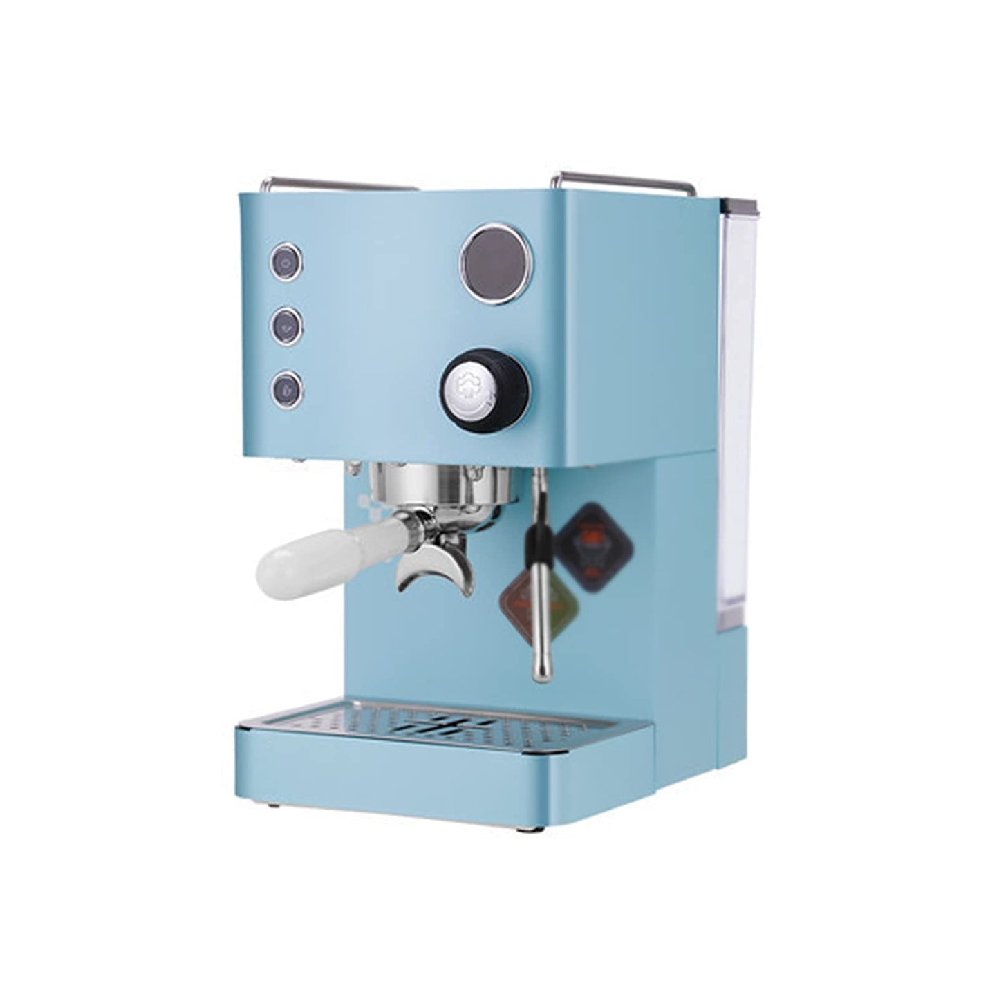 Semi Automatic Espresso Machine, Fresh Tea 2in1 Coffee Machine, 1850W High-Power Instant Boiler, Smart Thermostat, Stainless Steel, Blue