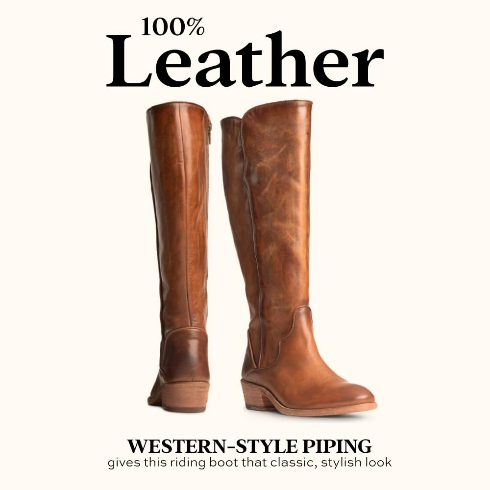 Frye Women's Carson Piping Tall Knee High Boot, Caramel, 4.5 UK