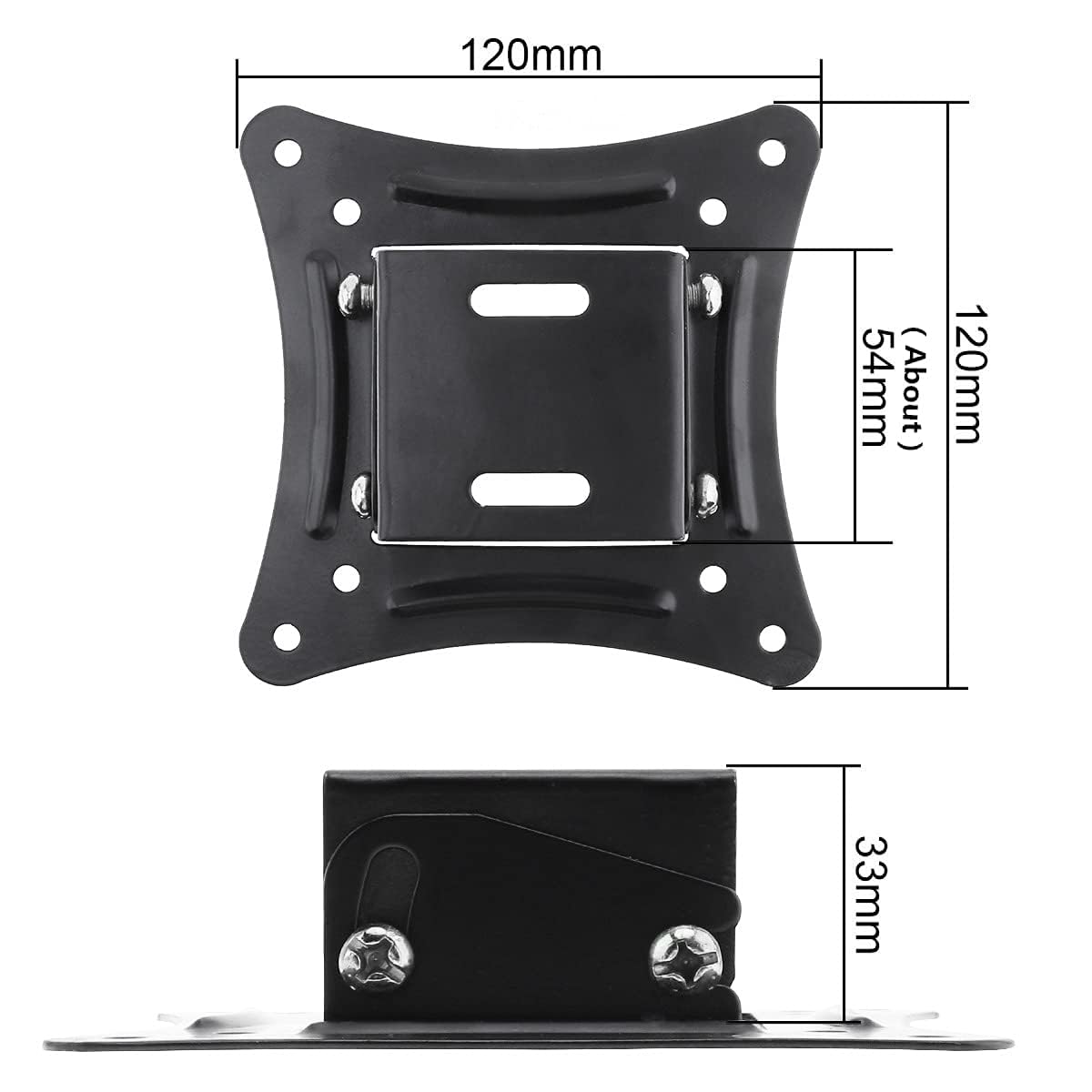 OriGlam Universal TV Wall Mount Bracket Fixed Flat Panel TV Frame Stand Holder 10 Degrees Tilt Angle for 14-27 Inch LCD LED Monitor