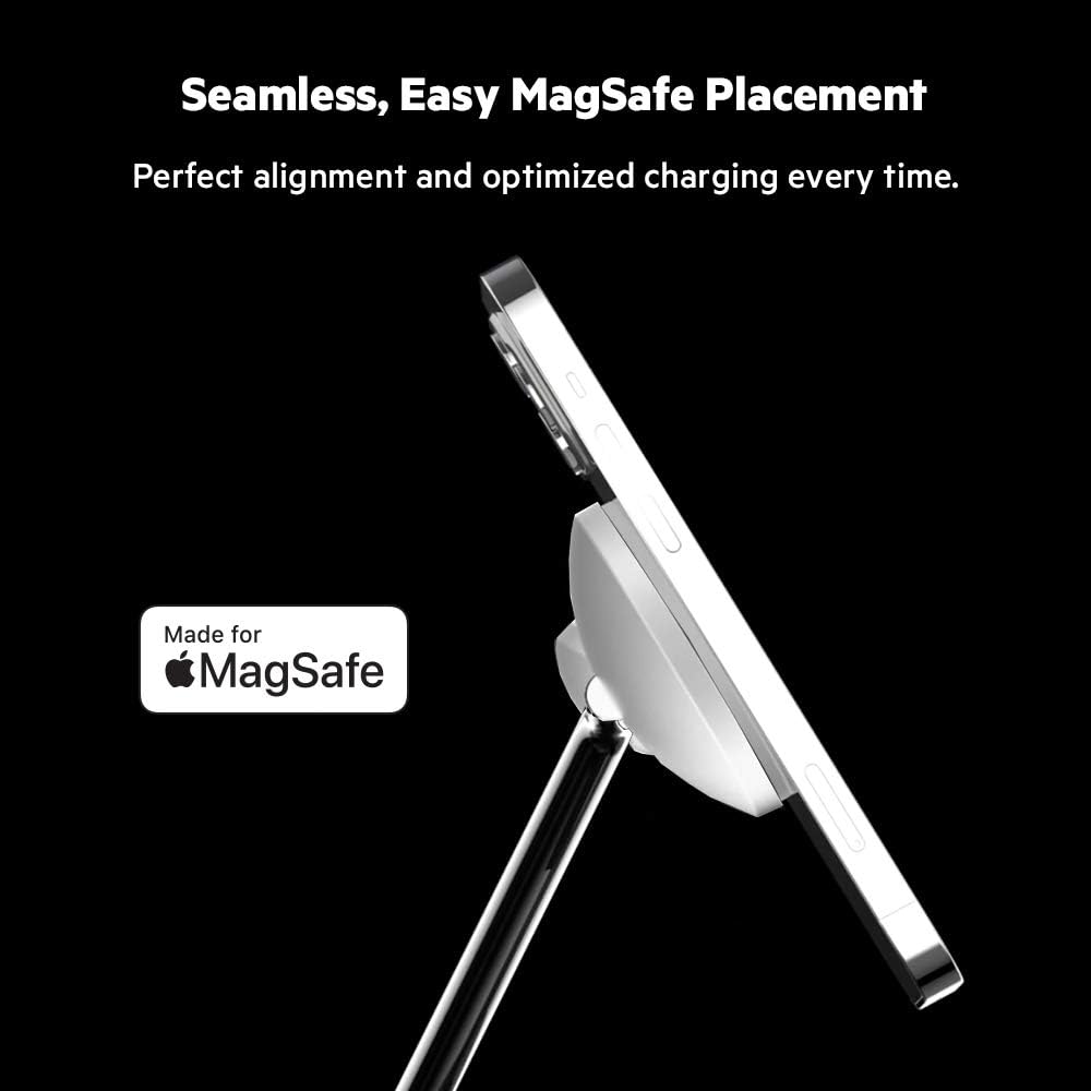 Belkin BoostCharge PRO 3-in-1 Wireless Charger with MagSafe for iPhone 16, iPhone 15, 14, 13, 12 + Apple Watch + AirPods (Magnetically Charges iPhone 16, 15, 14, 13 and 12 Models up to 15W)