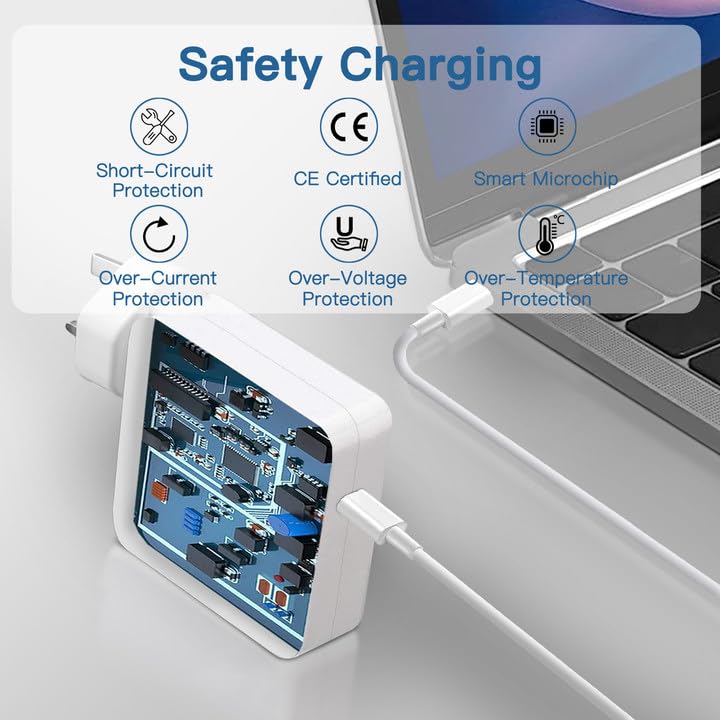 Mac Book Charger,100W USB C Laptop Charger for Mac Book pro 16, 15, 14, 13 Inch& Mac Book Air 13 14 15 Inch 2024/2023, ipad Pro, Sam sung Galaxy and All Charge USB C 96W 87W 61W Device