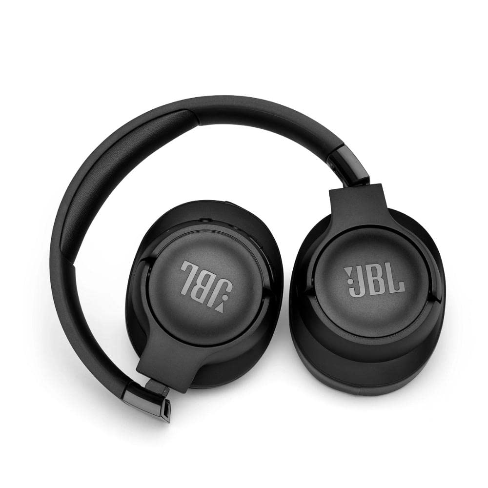 JBL Tune 710 BT Wired and Wireless Over-Ear Headphones with Built-In Microphone, Multi-Point Connection and Hands-Free Controls, Black