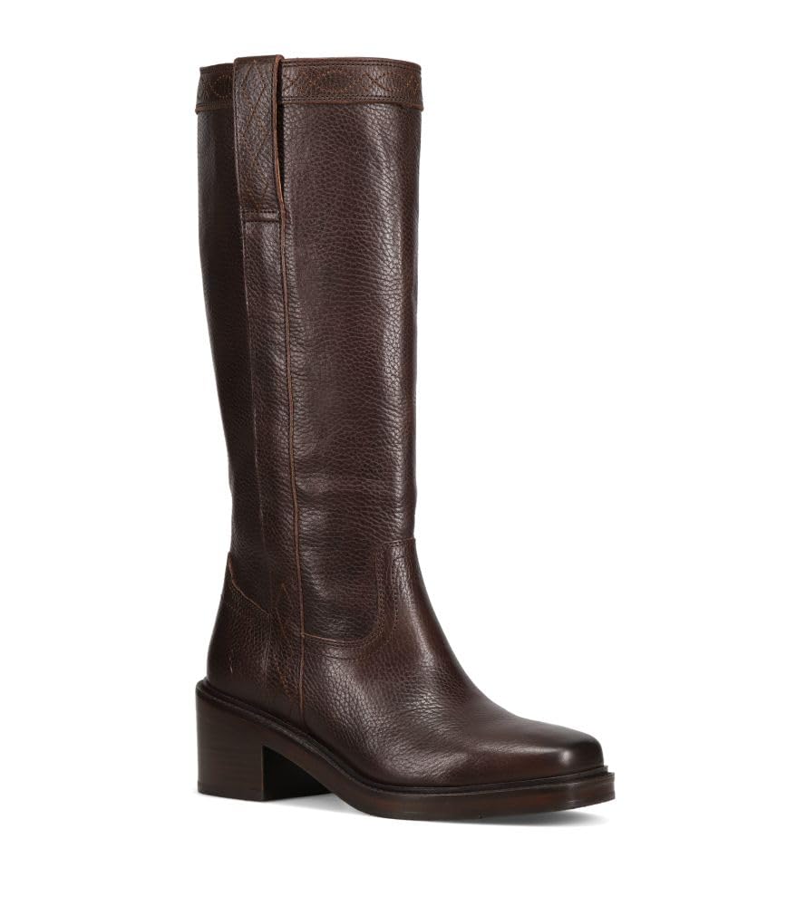 Frye Women's Kate Pull On Wide Calf Western Boot, Dark Brown Extended Calf, 5.5 UK