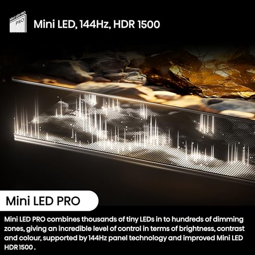 Hisense 65 Inch 144Hz Mini-LED Smart TV 65U7NQTUK - Quantum Dot Colour, Dolby Vision IQ & Atmos, iMax Enhanced, Built-in Subwoofer and Vidaa OS with Freely, Youtube, Netflix and Disney+ (2024 Model)