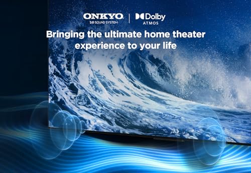 TCL 50QM8B 50-inch QLED Mini LED TV, 4K HDR Premium 1300nits, Smart TV Powered by Google TV (Dolby Vision & Atmos, Onkyo 2.0 sound system, 144Hz Motion Clarity Pro, Hands-Free Voice Control) Black