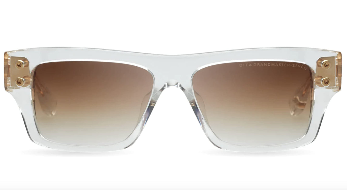 Dita GRANDMASTER-SEVEN CRYSTAL YELLOW GOLD/BROWN SHADED onesizefitsall unisex Sunglasses