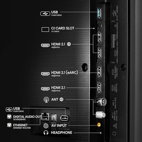 Hisense 65 Inch 144Hz Mini-LED Smart TV 65U7NQTUK - Quantum Dot Colour, Dolby Vision IQ & Atmos, iMax Enhanced, Built-in Subwoofer and Vidaa OS with Freely, Youtube, Netflix and Disney+ (2024 Model)