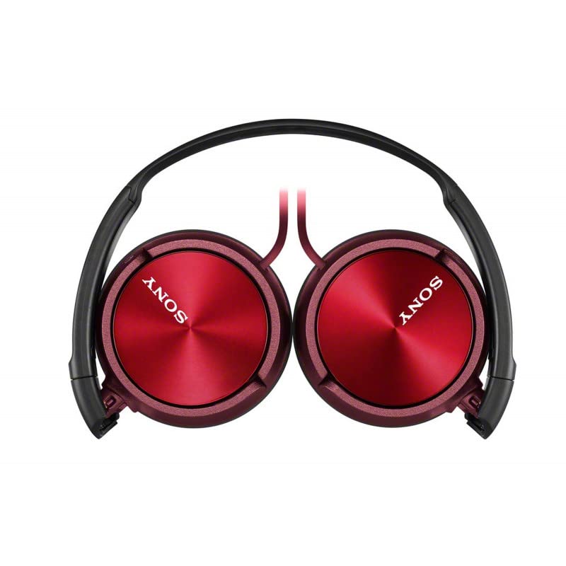 Sony MDR-ZX310 On-Ear Overhead Wired Headphones, Swivel Fold, 3.5mm Headphone Jack - Metallic Red