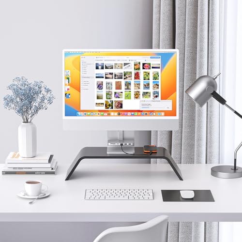 Minisopuru iMac USB C Hub - 10Gbps USB A/C for iMac 24 inch 2021-2024 & Studio Display 27 inch, Silver (No SSD Port)